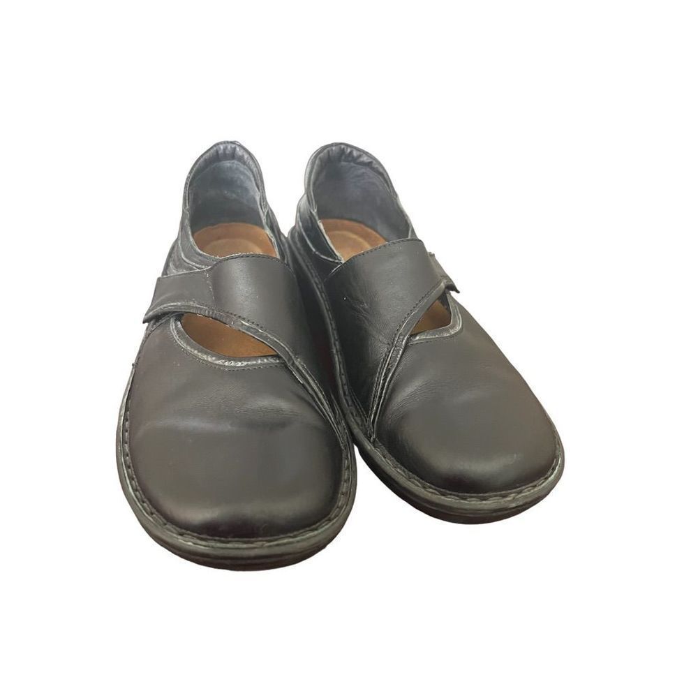 NAOT Black Leather Mary Jane Platform Shoes Women Size 38